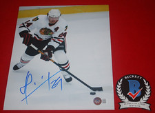 MARTIN HAVLAT Chicago Blackhawks Signed 8X10 photo Beckett COA BH85598