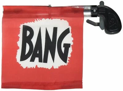 BANG FLAG GUN CLOWN TOY FANCY DRESS JOKE PROP CIRCUS JOKER MAGIC TRICK GIFT