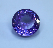 Natural Certified Blue Color Huge Zircon 50 Ct Round Cut Loose Gemstone