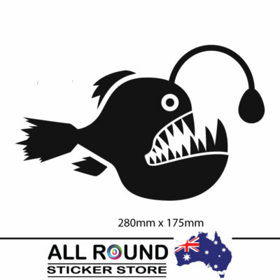 Angry Fish sticker decal boat car truck vinyl | eBay Australia