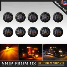 10x 34amber Flush Mount Truck Trailer Marker Lights Led Bullet Side 10x 34amber Flush Mount Truck Trailer Marker Lights Led Bullet Side