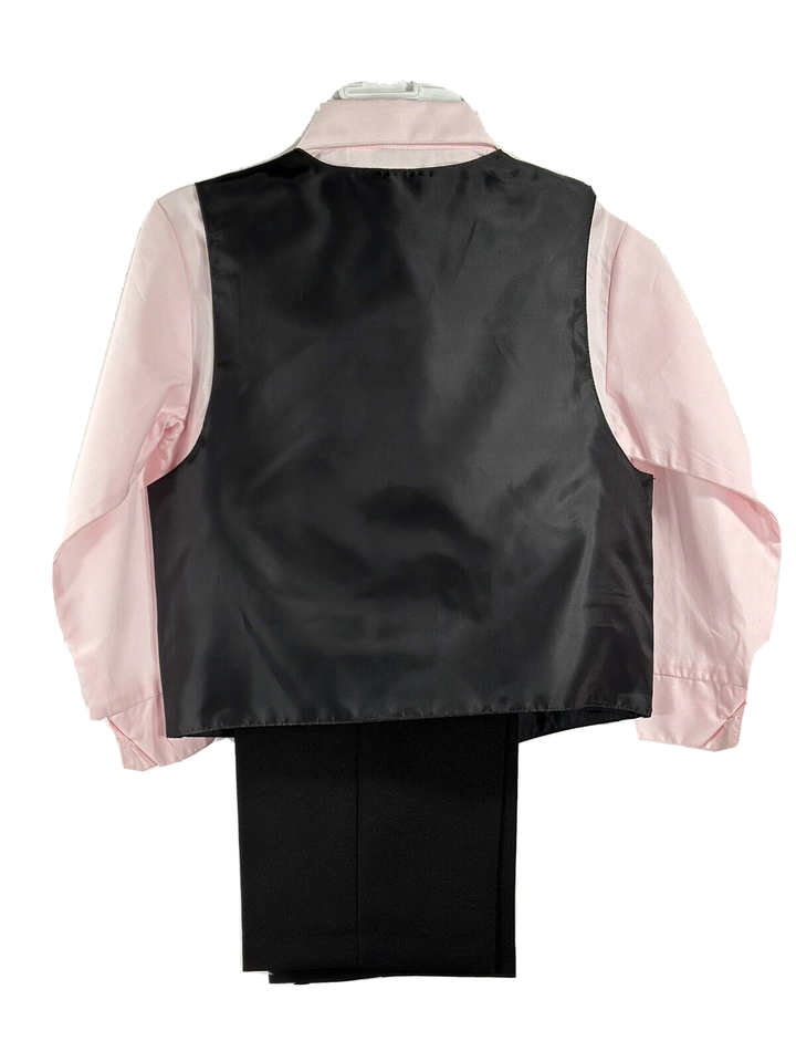 Men's Dress Shirt With Tie & Pocket Hanky – 100% Polyester Satin, 10 Colors, Classic Fit, Milano Moda