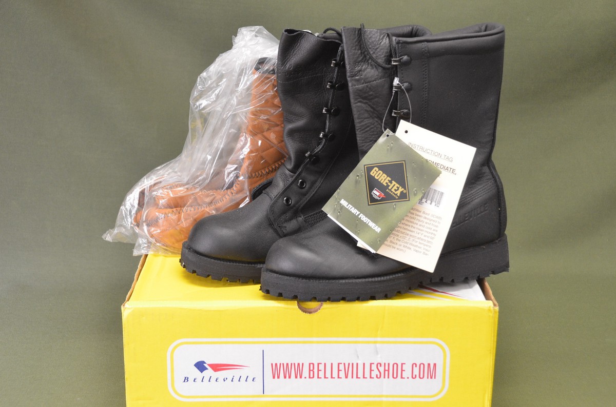 Military Belleville Boots Cold Wet Weather Goretex Black Size 4 X