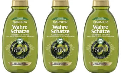 Garnier Wahre Schätze Mythische Olive Shampoo regeneriert trockenes Haar 3x250ml
