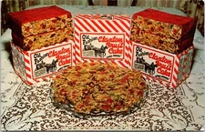 Postcard Claxton Old Fashioned Fruit Cake Advertisement Georgia D193