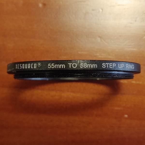 Step Up Ring 55 mm To 58 mm (In Alluminum)
