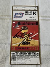 Chicago Bulls 1997 Playoff Game K, Bill Wennington #34 signed, MJ 38 pts