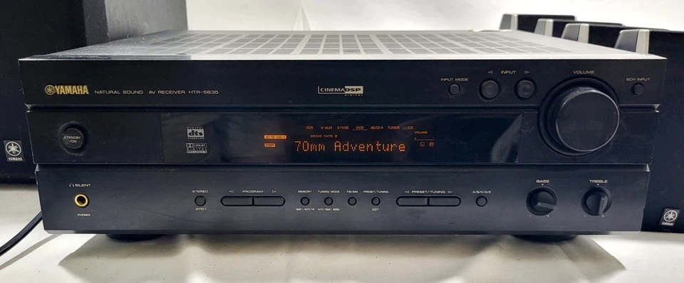 Yamaha HTR-5635 Natural Sound AV Receiver Amplifier w/ Subwoofer & 4 Satellites - Image 3 of 4