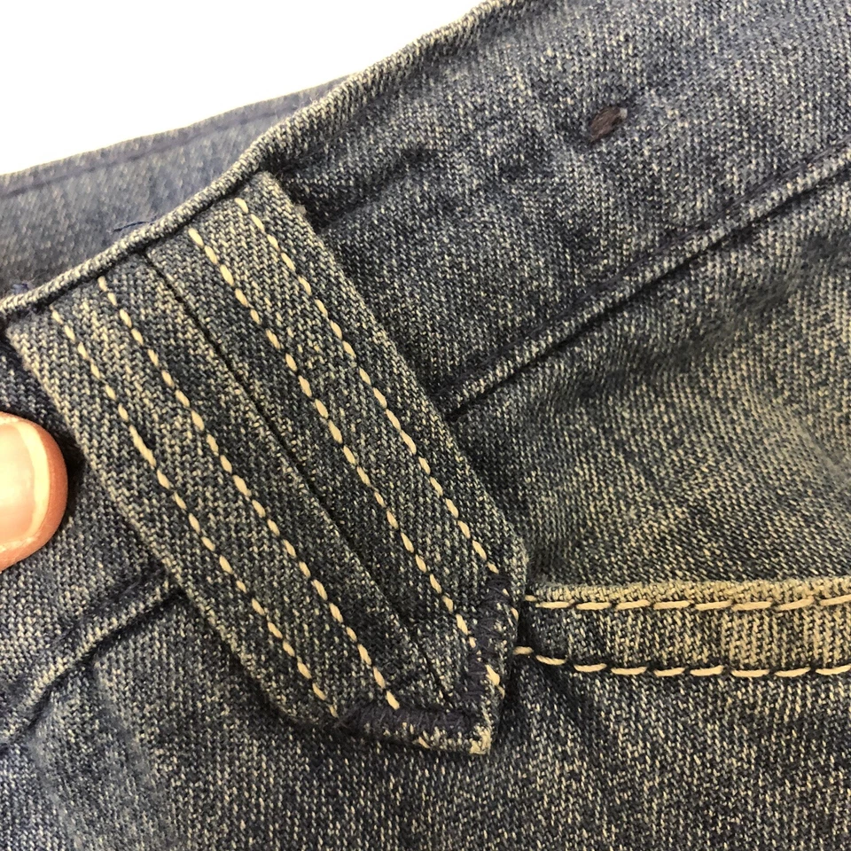 Pantalones de mezclilla vaqueros occidentales de colección años 70 Pioneer Wear azules con fondo de campana de discoteca Foto 4 de 4