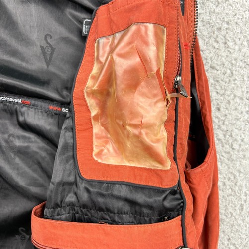SCOTTeVEST Vest Mens 3XL Orange Full Zip Outdoor Travel Pockets Lined - Picture 17 of 24