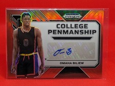 2023-24 Panini Prizm College Penmanship Red Omaha Biliew Auto #CP-OBW *132/199*
