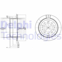2X Delphi BG3534 Bremsscheibe FüR Lexus Toyota