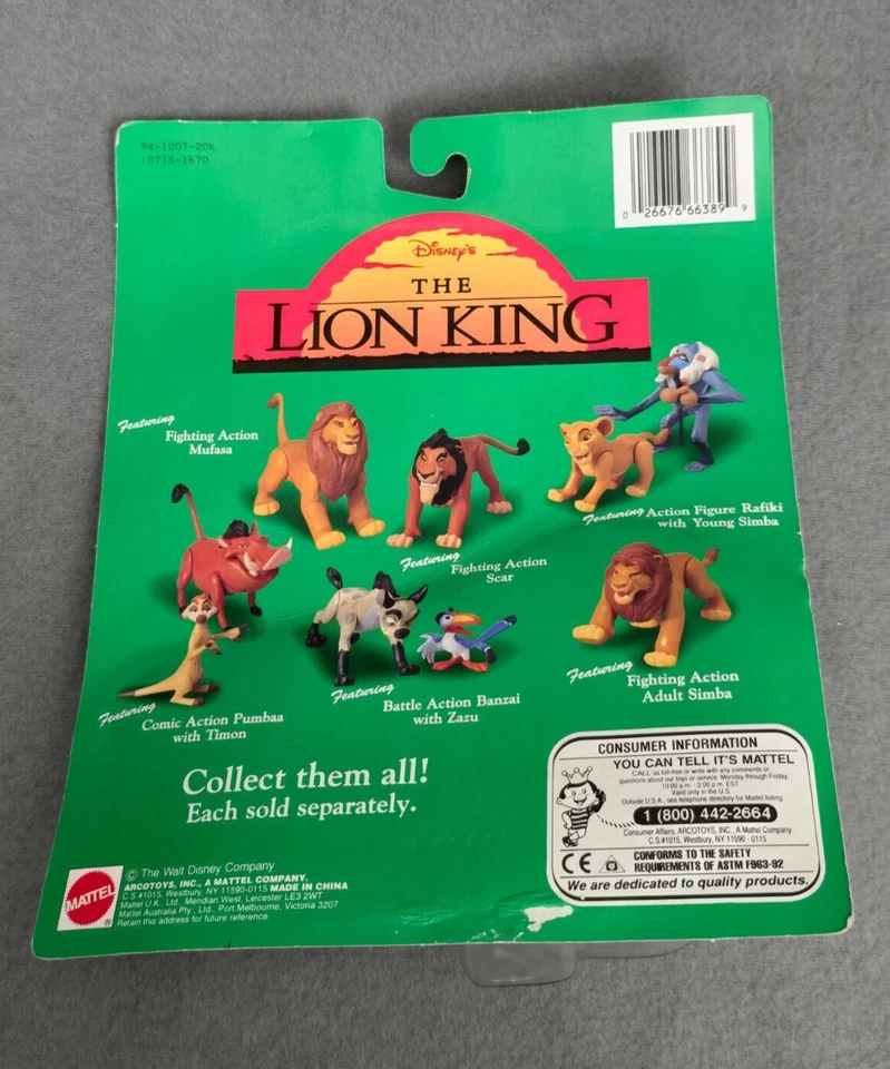 *NEW/UNOPENED* Vtg '94 Lot of 6 Lion King Action Figures w/Action Simba & Pumbaa - Image 4 of 4
