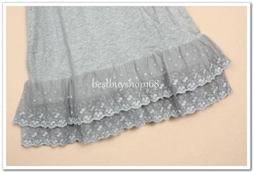 Women Cotton Lace Trimmed Full Length Camisole Slip Dress Extender 2XL - Picture 11 of 19