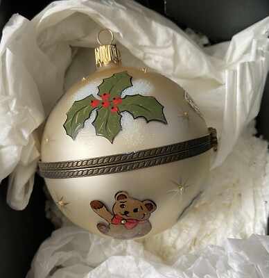 Komozja Mostowski Ornament -  Hinged Ball With Toys  981635  Hand Blown Glass