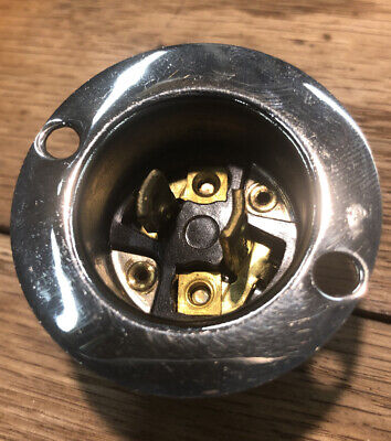 Ml-1P 125V Hubbell HBL7466 Locking Flanged Inlet Midget 15 amp Ml-1P 125V Hubbell HBL7466 Locking Flanged Inlet Midget 15 amp