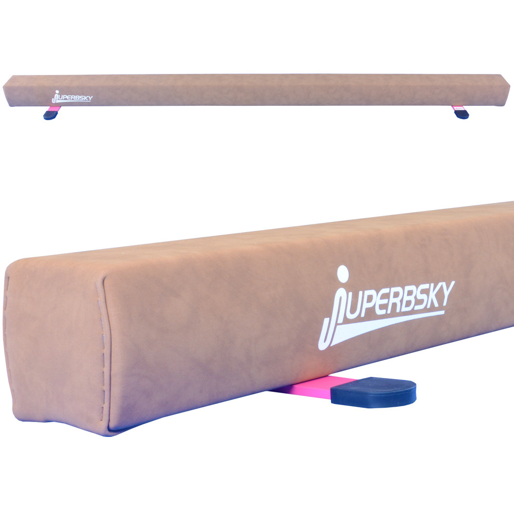 Juperbsky Tan Suede Wood Low Balance Beam Gymnastics Training 8 feet long Juperbsky Tan Suede Wood Low Balance Beam Gymnastics Training 8 feet long brand outlet
