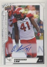 2020 Upper Deck CFL Autograph Auto 85 Cordarro Law Calgary Stampeder 1:37
