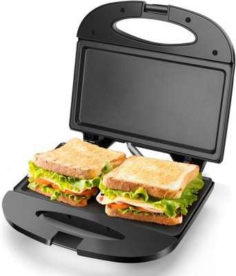 Sandwich Maker with Non-stick Deep Grid Surface for Egg, Ham, Steaks Compact Ele