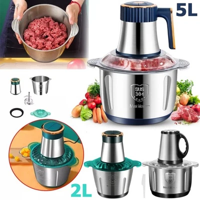 MARKENLOS Picadora de carne 5L Picadora de carne de cocina Acero inoxidable Picadora de carne eléctrica Trituradora