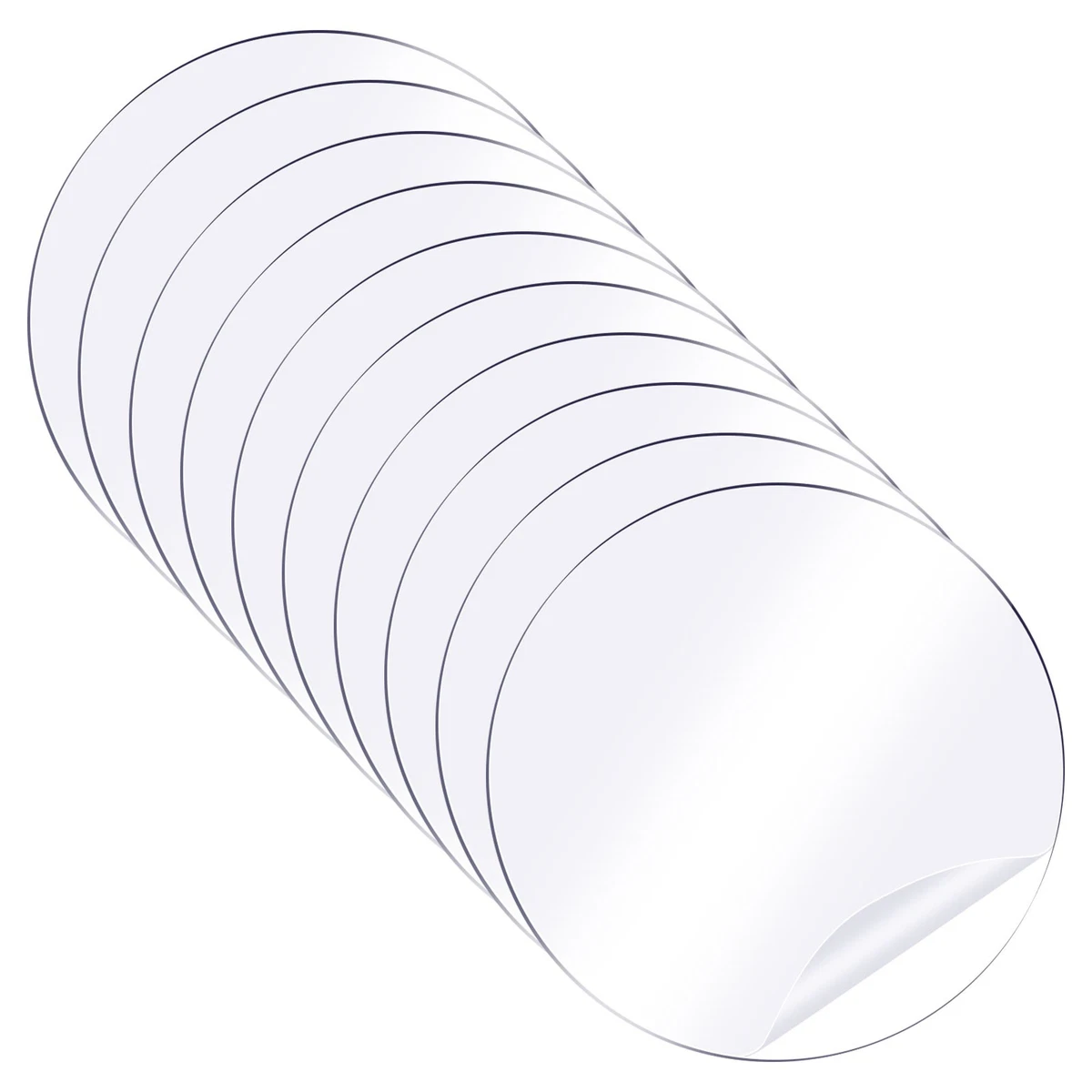 20 uds almohadillas adhesivas de doble cara redondas 30x30 mm lámina acrílica transparente
