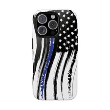 USA Flag Cover, Phone Case Police Support Case, Patriotic Thin Blue Line