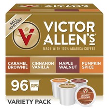 VICTOR ALLEN'S COFFEE VARIETY PACK CARAMEL BROWNIE PUMPKIN SPICE MAPLE CINNAMON