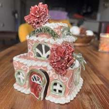 Heather Goldminc Blue Sky Claywork January Birthday Ceramic Tealight Vintage