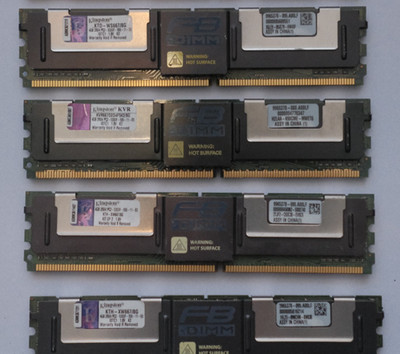 4x 4GB Kingston/CRUCIAL KTD-WS667/8G 16GB PC2-5300F-555-11-E0 Server Speicher RAM