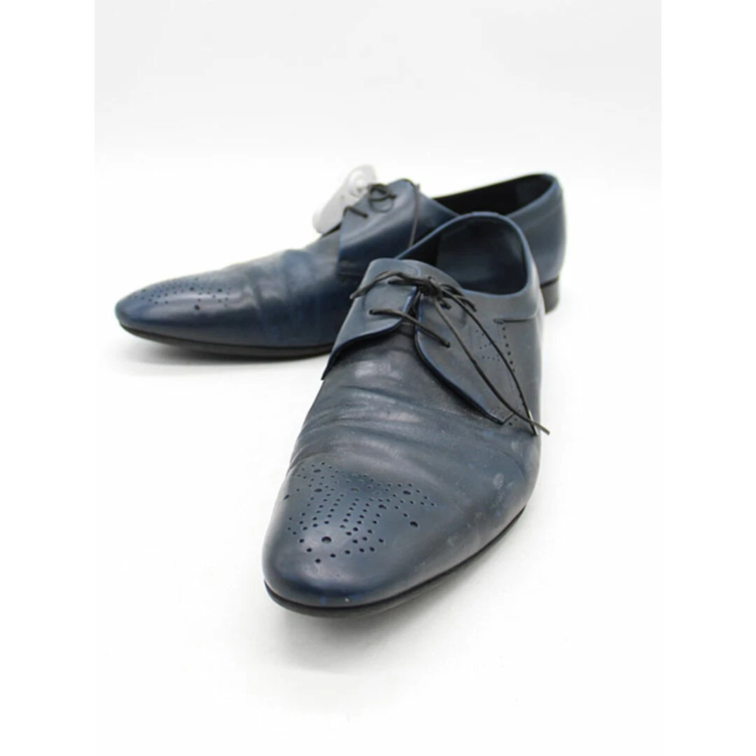 LOUIS VUITTON（LV） Scarpe Louis Vuitton pelle punta medaglione blu navy uomo 9 primaverili usate BAMBINI 0