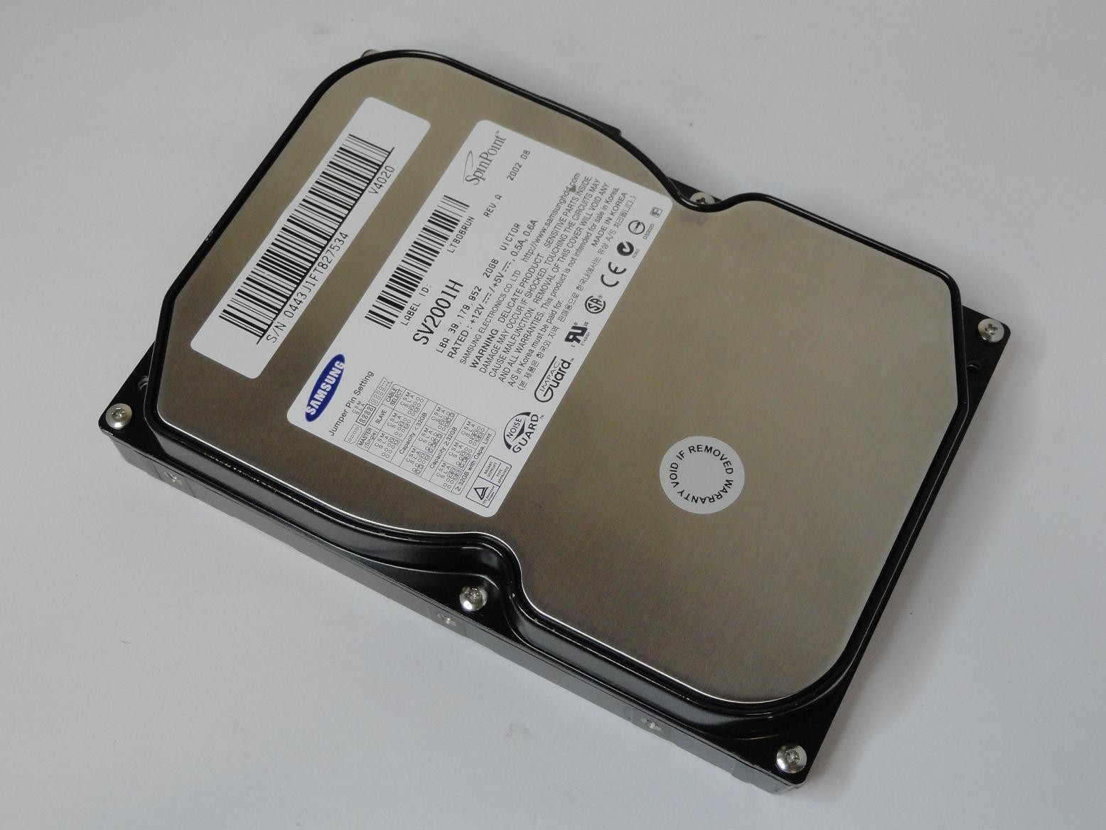 Samsung 20GB ATA-100 5400rpm 3.5in Hard Disk Drive ( SV2001H ) REF
