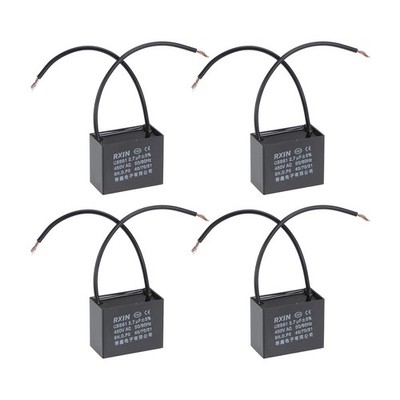 2 Wire CBB61 Ceiling Fan Capacitor 2.7uF 450V AC Motor Run Capacitors 4pcs