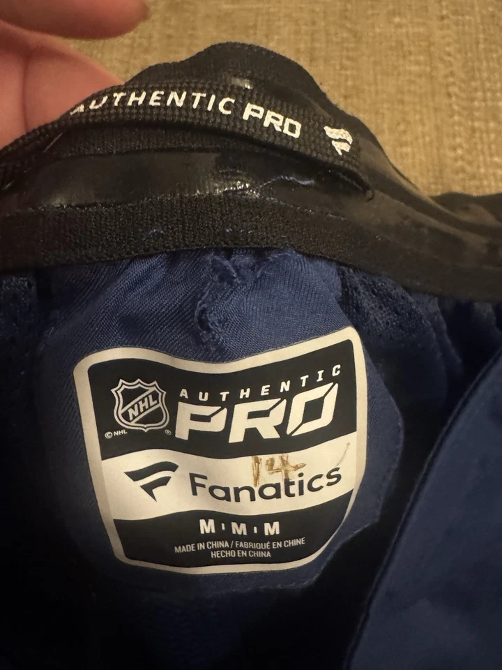 Mujer-Fanatics Azul Tampa Bay Lightning Auténticos Pantalones de Pista Profesional Foto 4 de 4