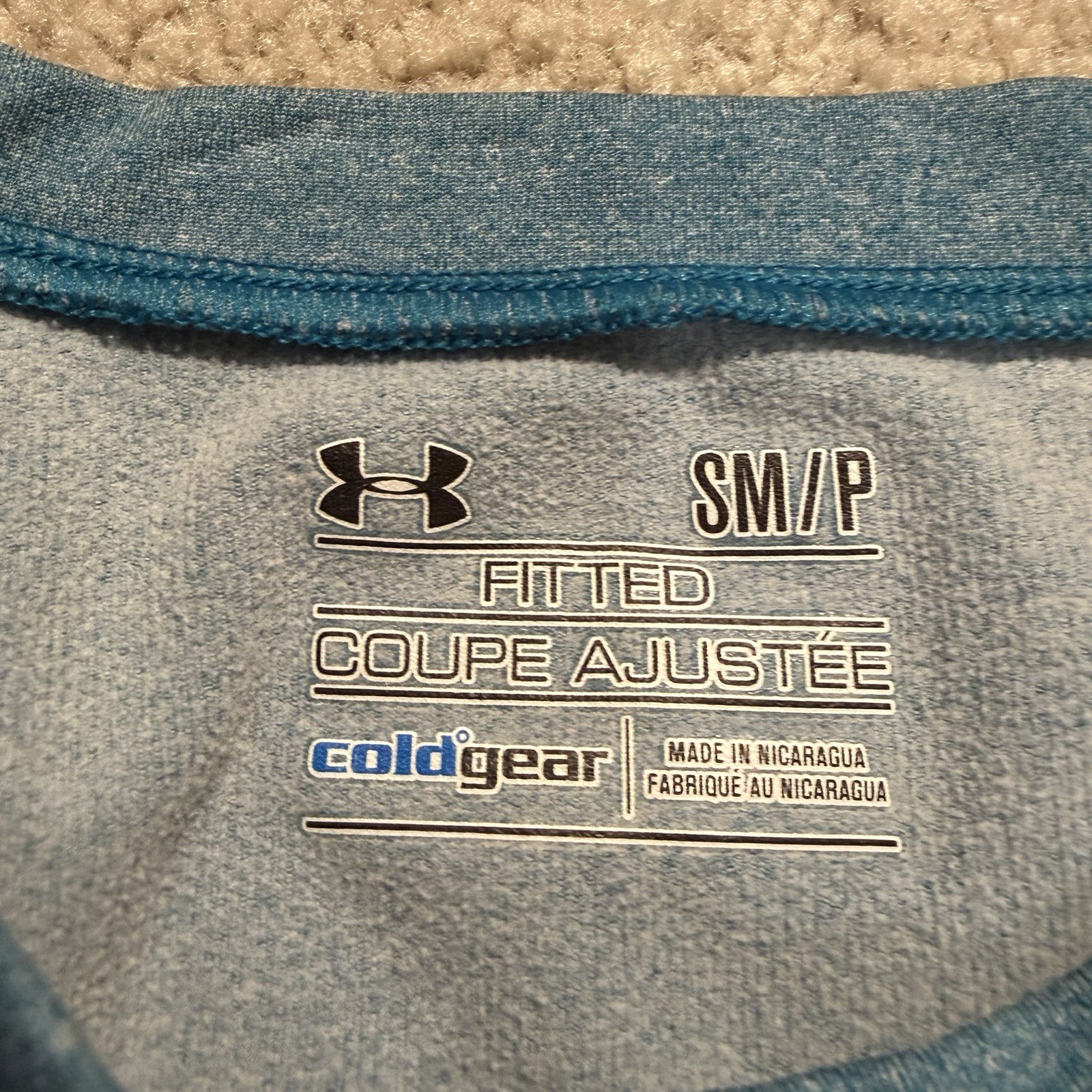Under Armour Cold Gear Fitted Long Sleeve Shirt Women's Small Blue Baselayer thumbnail 4