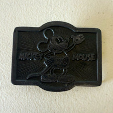 Walt Disney Productions Mickey Mouse Disney Adult Black Belt Buckle