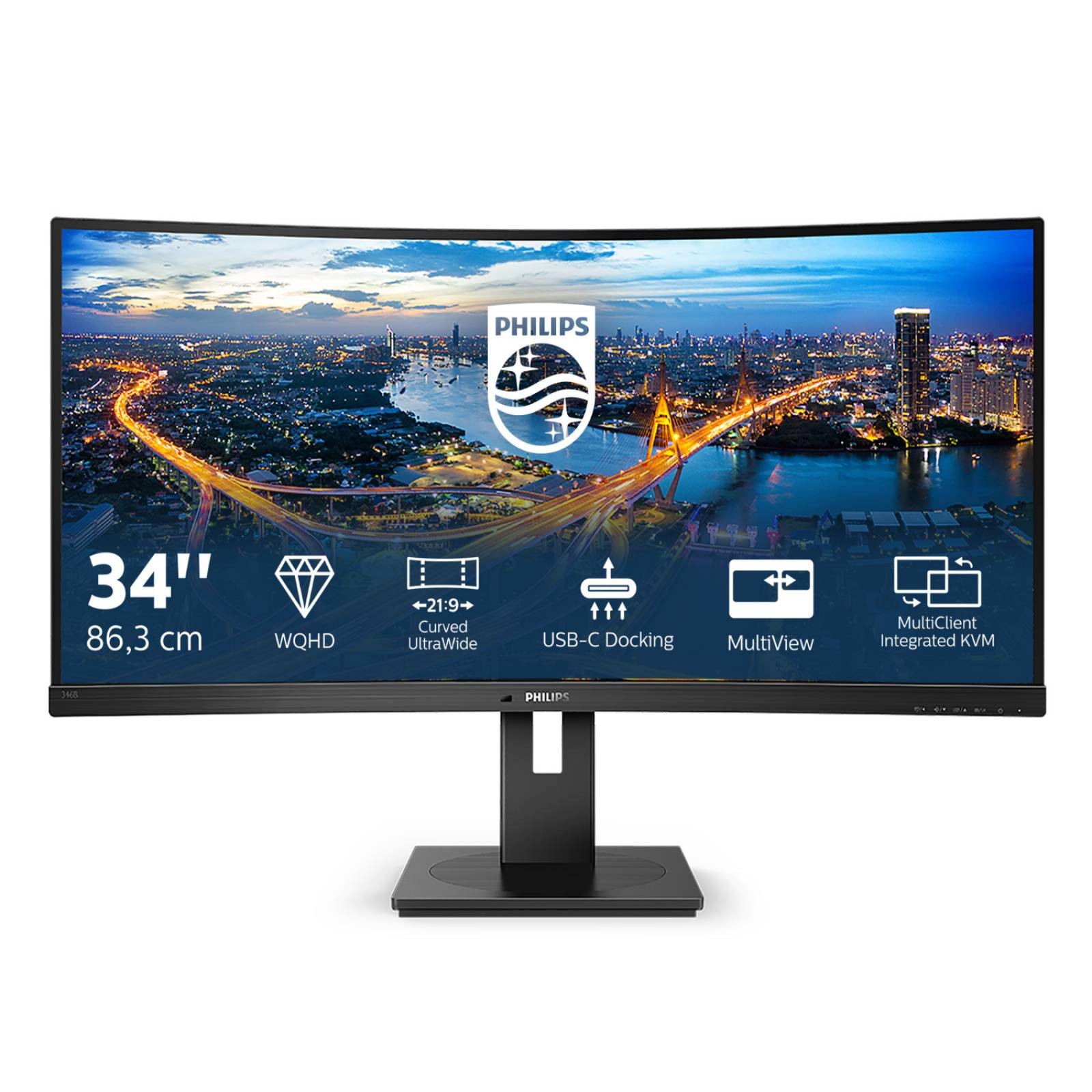 Philips 346B1C/00 34-inch UltraWide UWQHD Curved Monitor