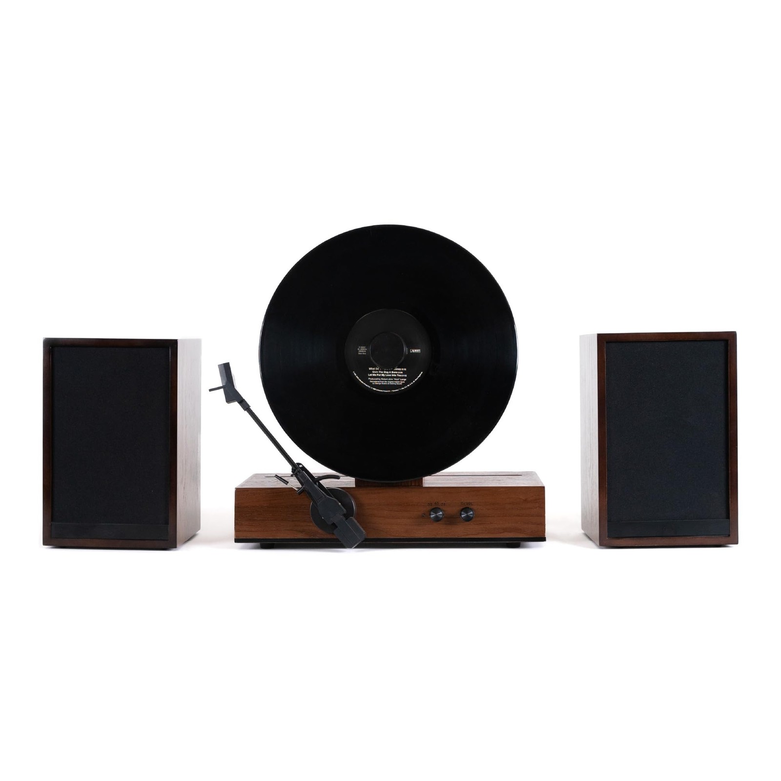 GLD Vertical Bluetooth Record Player with Built-in Speakers in Black Trim