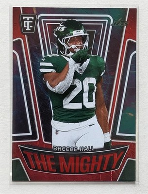 2024 Panini Totally Certified Breece Hall The Mighty Mirror Red /249 #10 NY Jets