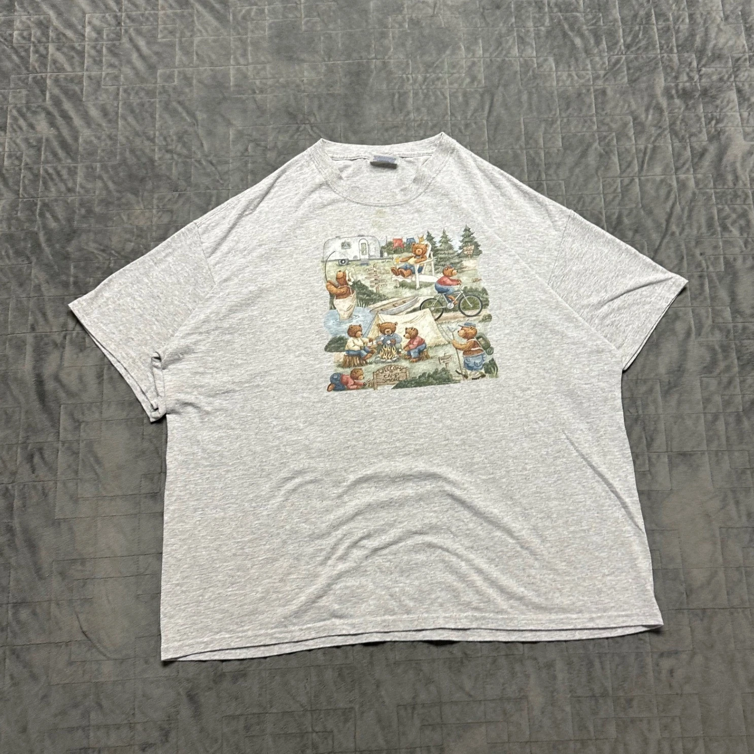 Vintage 90s y2k Bears Nature Wild Life Camping Shirt
