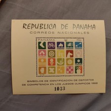 Panama 1968 Olympics Souvenir Sheet 70c Multi-Color Original Gum
