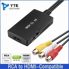 RCA to HDMI Converter, Analog Composite to HDMI Adapter Compatible VCR,DVD,VHS