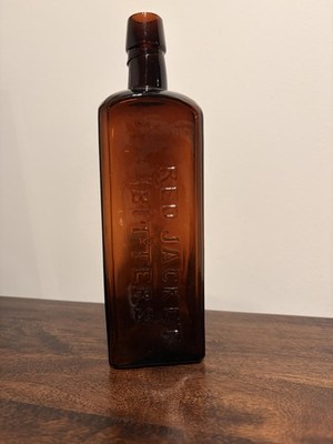 RARE Red Jacket Bitters Bottle - Very Crude Near Pontil
