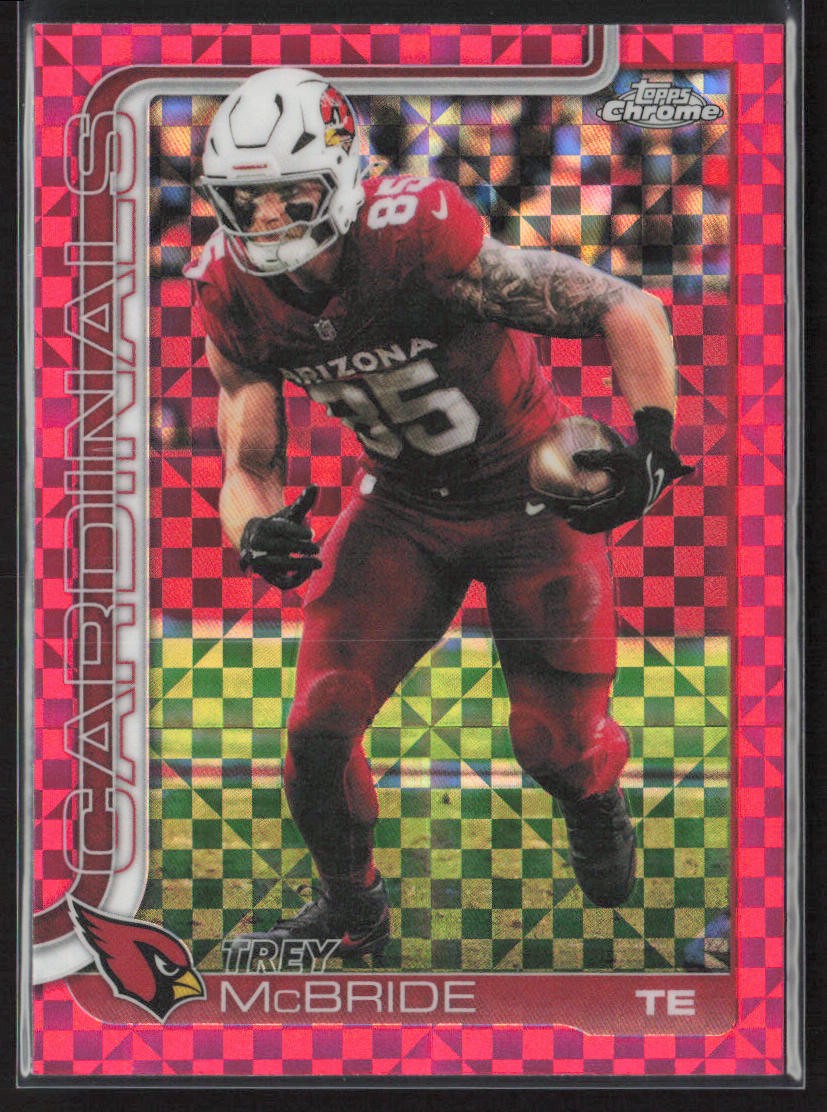 2025 Topps Chrome #4 Trey McBride Hot Pink X-Fractor