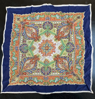 Original Vintage 30er 40er Jahre hell Paisley Seide Damen Schal 