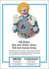 Bill Huber Funeral Home Advertising Print Moore Huber 12x8in Metal Sign Poster