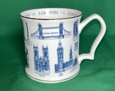 London Heritage Fine Bone China Mug  Blue And White Historic Royal Palaces