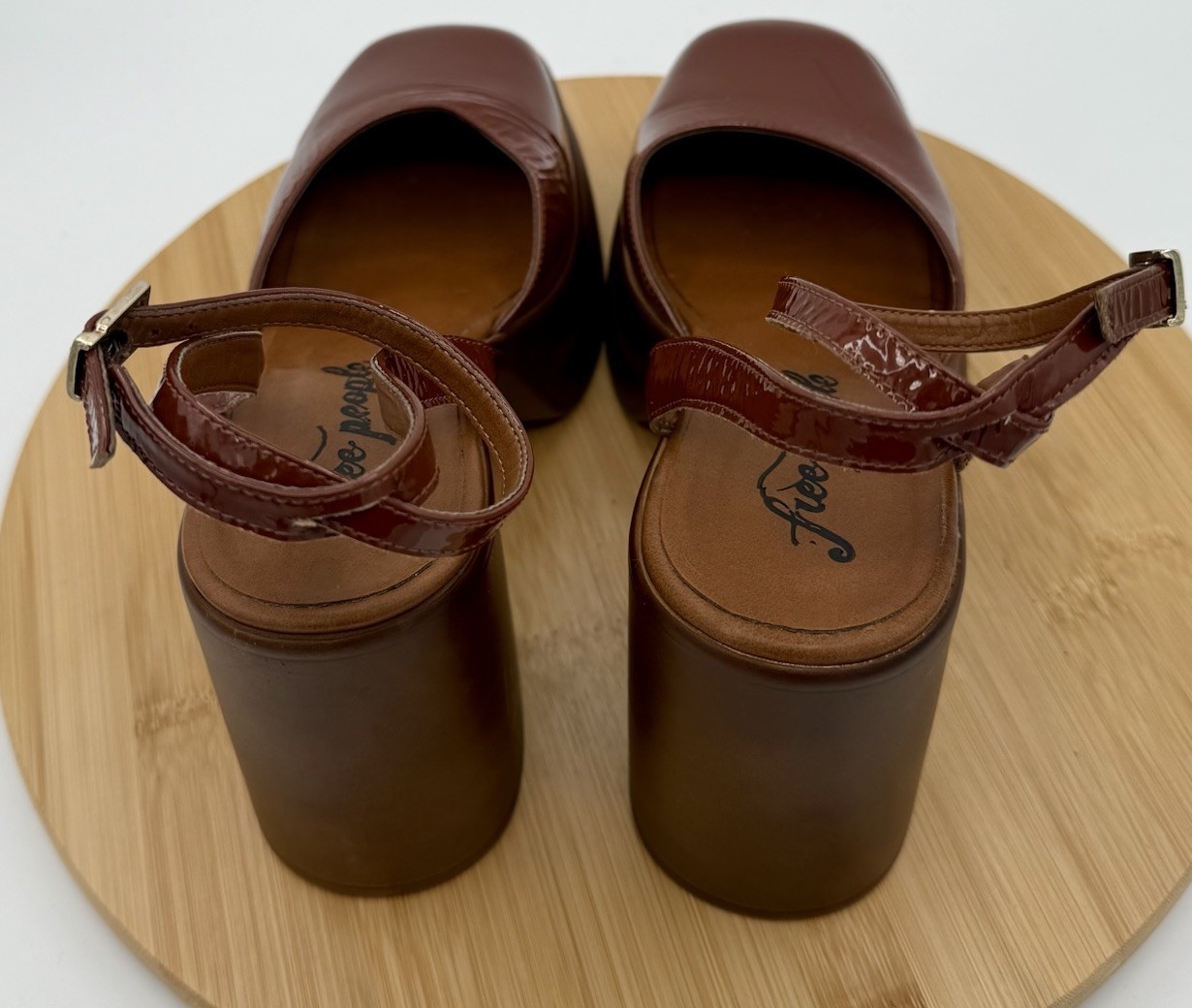 FREE PEOPLE Double Stack Platform Mary Janes Brow… - image 6