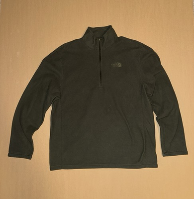#ad The North Face Mens Large Glacier Fleece Quarter Zip Pullover Jacket Green New $35.00