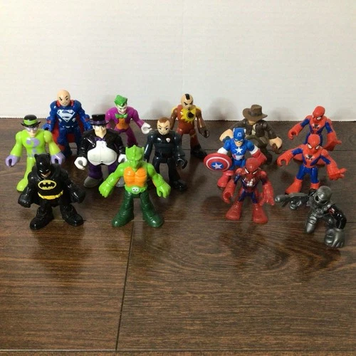 Lot 14 Imaginext & Playskool Heroes Super Hero Squad Action Figure Toy DC Marvel