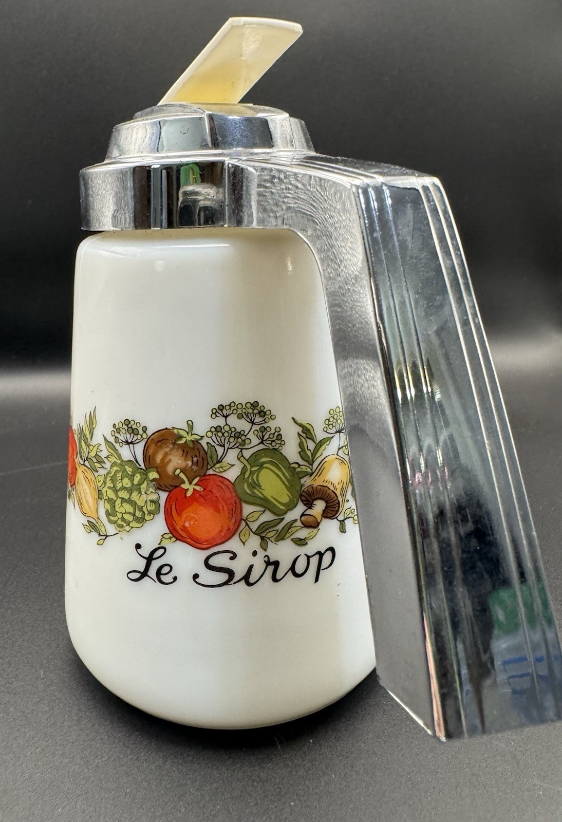 Vintage Gemco USA Corning Ware Spice of Life Pot a Creme /Syrup Dispenser